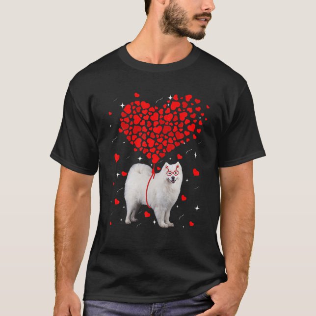 T-shirt Funny Samoyed Dog Valentine Pet Puppy (Devant)