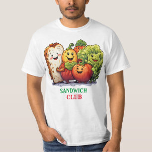 T-shirt Funny SANDWICH CLUB avec légumes mignons