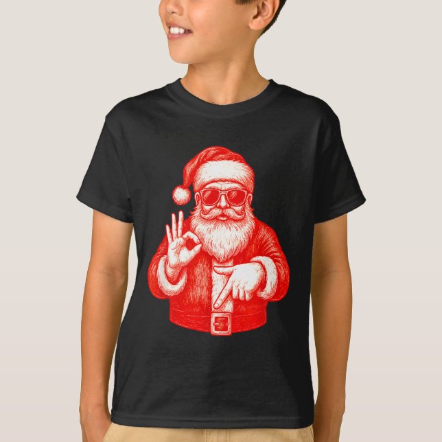 T-shirt Funny Santa 6 7 Meme Design _ Christmas Math Humor (Devant)