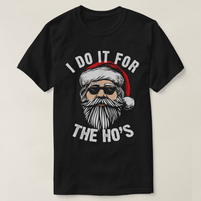 T-shirt Funny Santa Beard Christmas Humor (Design devant)