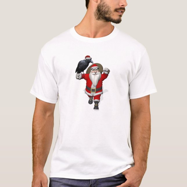 T-shirt Funny Santa Claus aime Ravens (Devant)