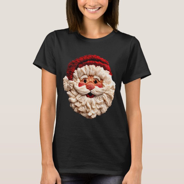 T-shirt Funny Santa Claus Crochet Christmas Xmas Pajamas H (Devant)