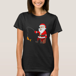 T-shirt Funny Santa Claus Fishing Christmas Fish Puns Xmas