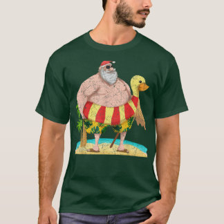 T-shirt Funny Santa Claus Tropical Summer Vacation Christa