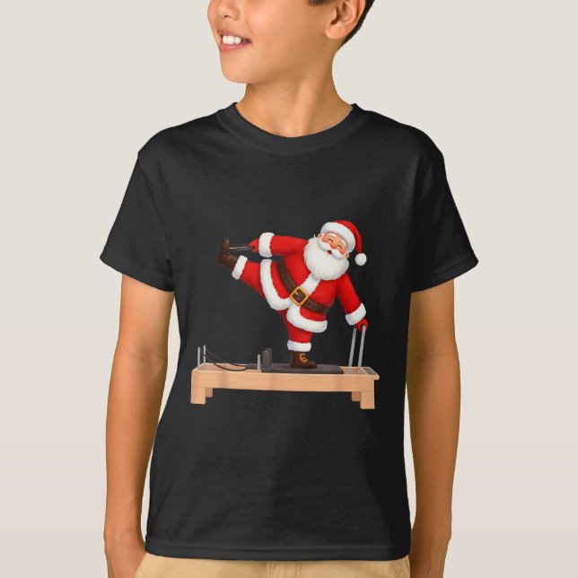 T-shirt Funny Santa Doing Reformer Lates Christmas Xmas La (Devant)