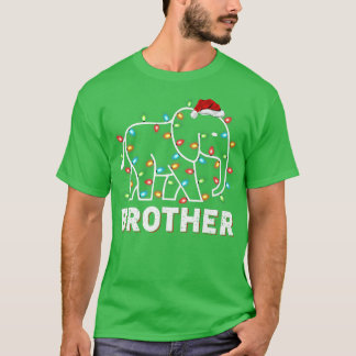 T-shirt Funny Santa Elephant Xmas Lights Brother Elephant