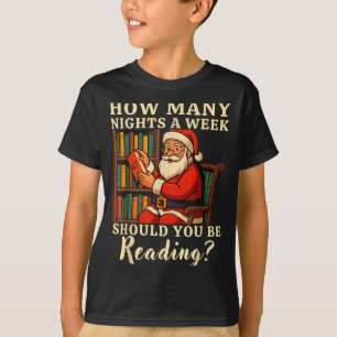 T-shirt Funny Santa lisant 67 Meme Tee Noël Enseignant