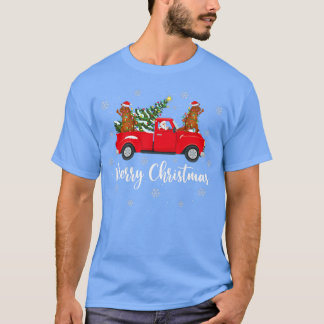 T-shirt Funny Santa Riding Christmas Tree Truck Sea Otter 