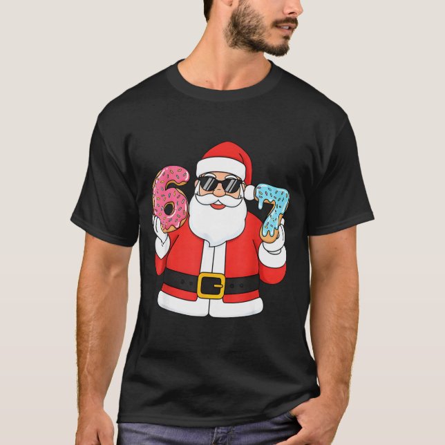T-shirt Funny Santa Six Seven 67 Ice Cream Drip Christmas  (Devant)