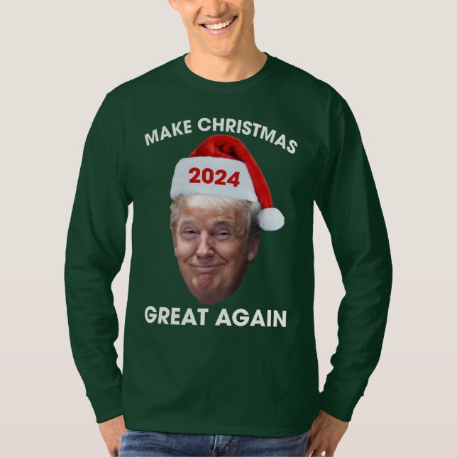 T-shirt Funny Santa Trump 2024  (Devant)