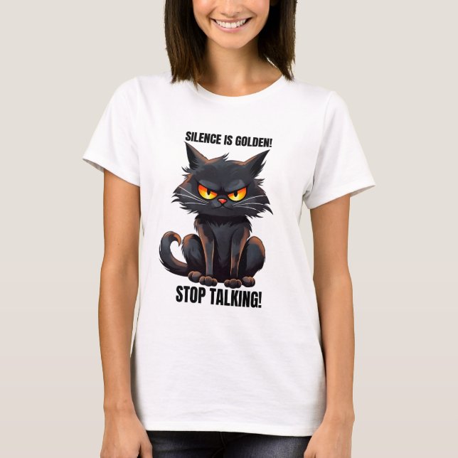 T-shirt Funny sarcasme mot art parler chat (Devant)