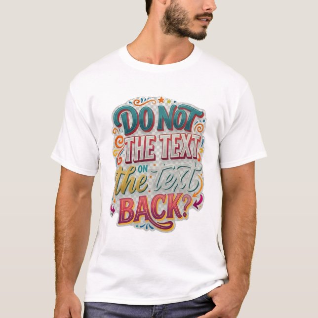 T-shirt Funny Sarcastic "Ne lis pas mon dos" Graphic Tee (Devant)
