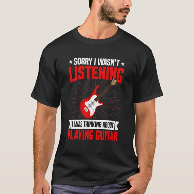 T-shirt Funny Sarcastic Saying I Was Thinking About Playin (Devant)