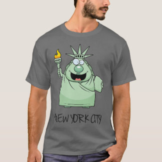 T-shirt Funny Sarcastic USA New York Statue De Liberty Car