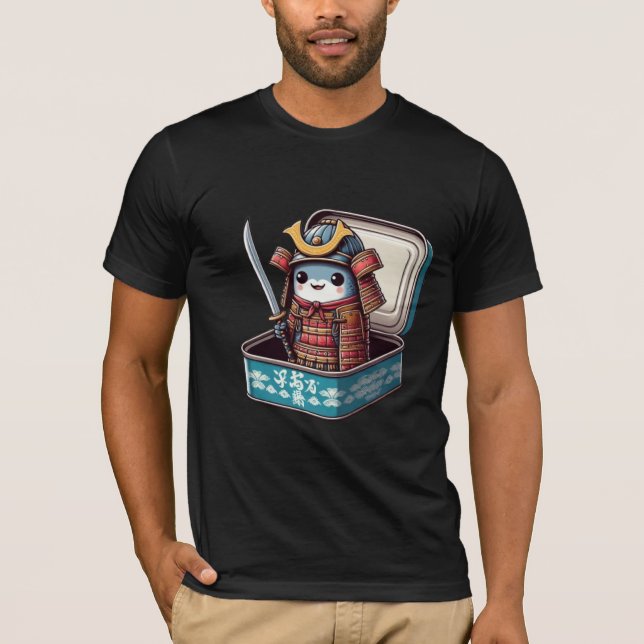 T-shirt  Funny Sardine Samurai Warrior Tee (Devant)