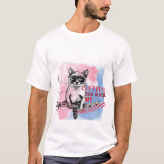 T-shirt Funny Sassy Raccoon Sunglasses Watercolor Art Post