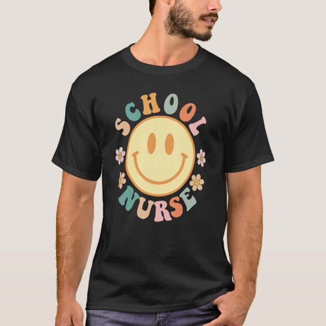 T-shirt Funny School Nurse Graphisme Tee - shirts Tops Ret (Devant)