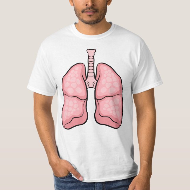 T-shirt Funny Science Médicale Anatomie Poumons humains (Devant)