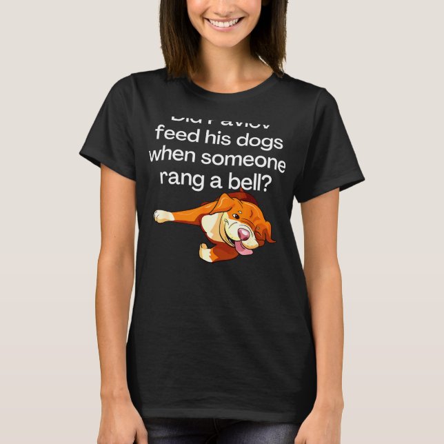 T-shirt Funny Science Pavlov Fed Ses Chiens Pitbull (Devant)