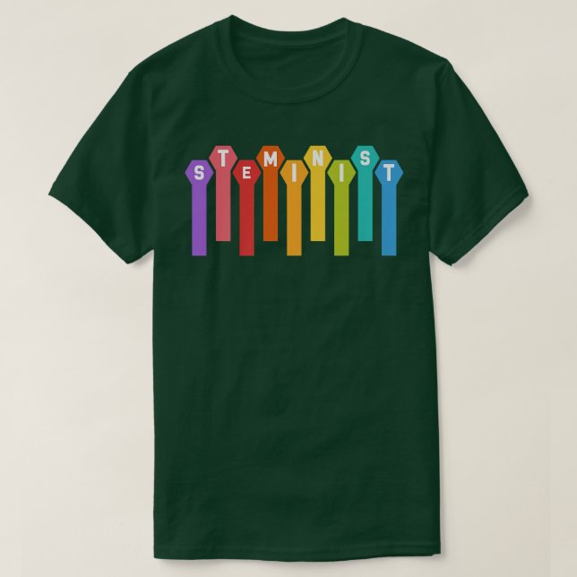 T-shirt Funny Science Steminist Stem Technology Teacher Pr (Design devant)