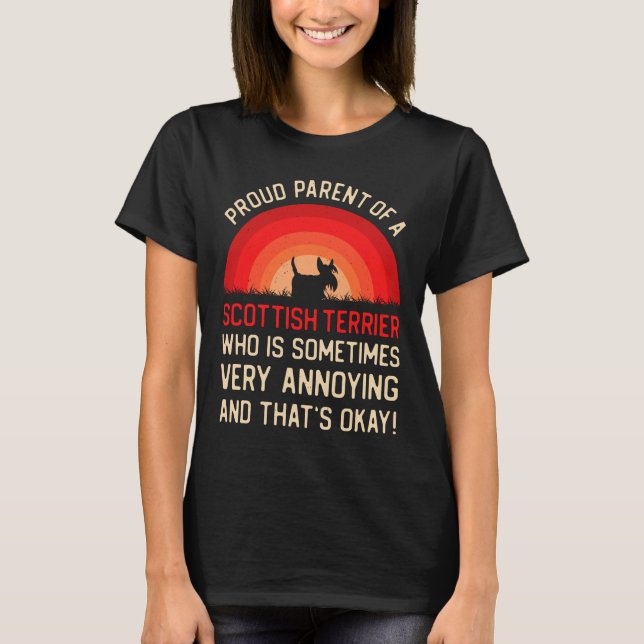 T-shirt Funny Scottish Terrier (Devant)