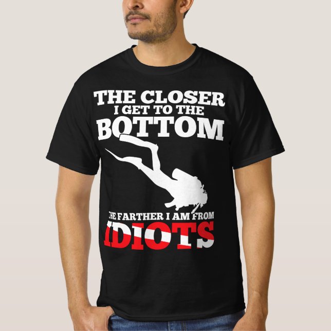 T-shirt Funny Scuba Diving Flag Dive Quote Scuba Diver Gif (Devant)