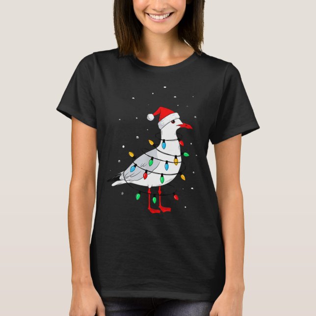 T-shirt Funny Seagull Bird Christmas Animal Lover  (Devant)