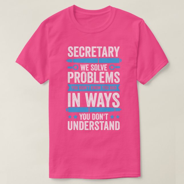 T-shirt Funny Secrétaire Adjoint administratif Don (Design devant)