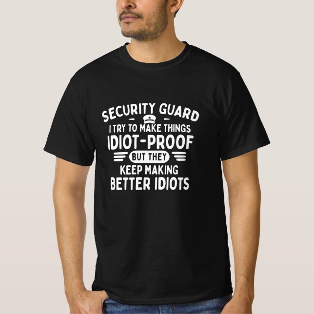 T-shirt Funny Security Guard Design For Men Women Security (Devant)