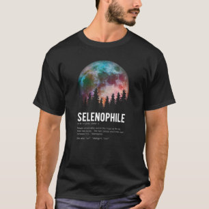 T-shirt Funny Selenophile Définition Cool Pleine lune mala