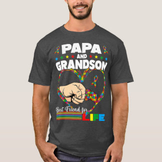 T-shirt Funny Sensibilisation sur l'autisme Papa Grandson 