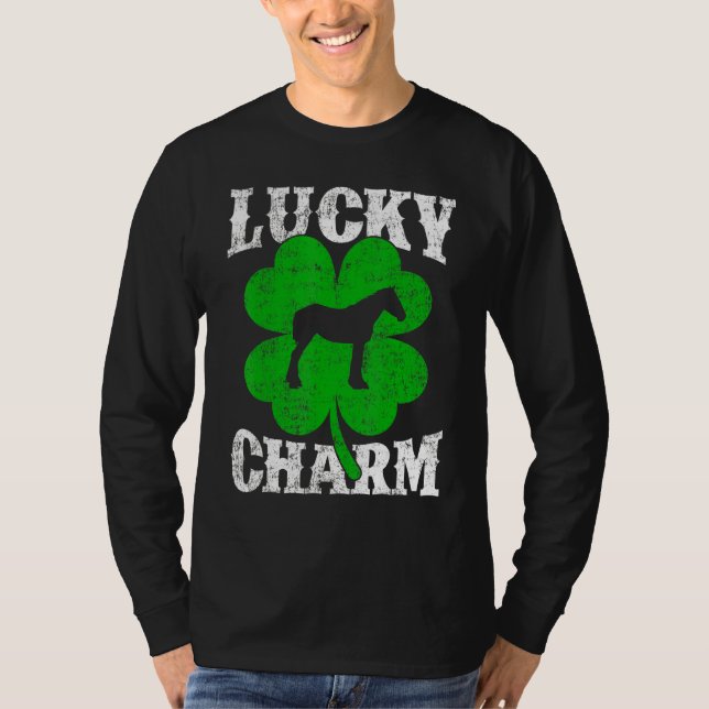 T-shirt Funny Shamrock Feuille Lucky Charm Mule St Patrick (Devant)