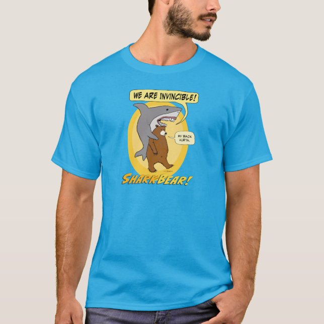 T-shirt Funny Shark and Bear (Devant)
