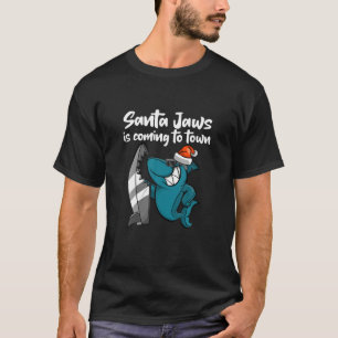 T-shirt Funny Shark Père Noël Jaws Casquette Pyjamas PJ 