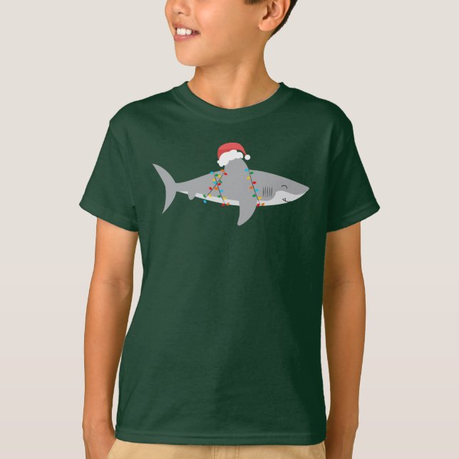 T-shirt Funny Shark Tee - shirt de Noël (Devant)