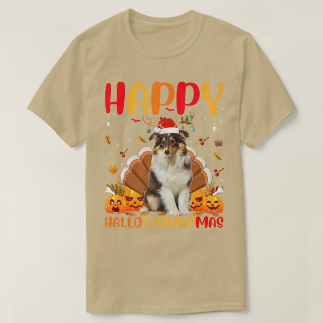 T-shirt Funny Sheltie Dog Lover Happy Sheltie HelloThanksM (Design devant)