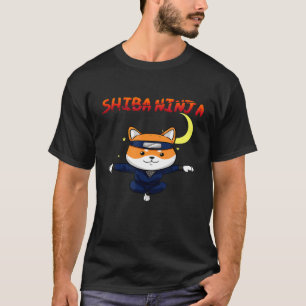 T-shirt Funny Shiba Inu Uni Chien Fly Ninja Karate Master 