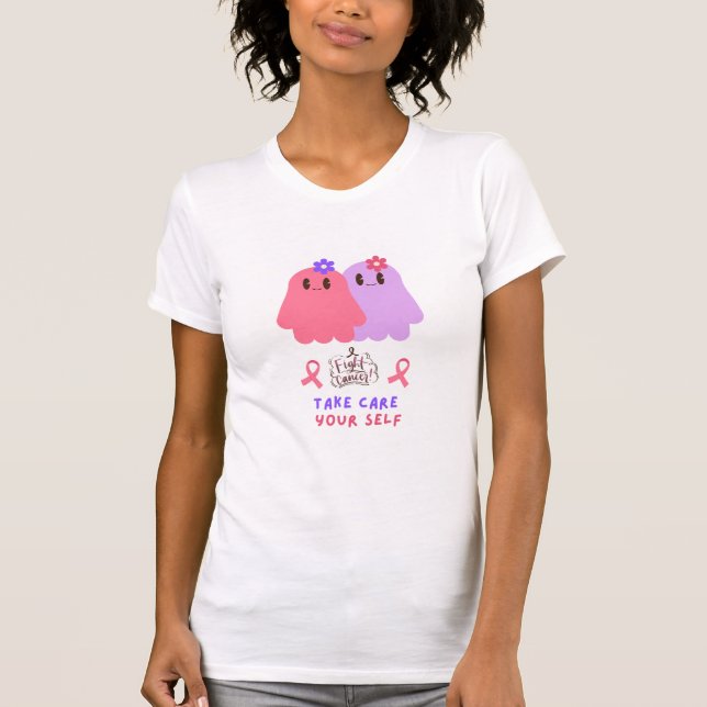 T-shirt  funny shirt breast cancer awareness  with ghost (Devant)