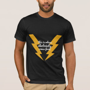 T-shirt Funny Shirts Source d'électricité Brilliant Flash
