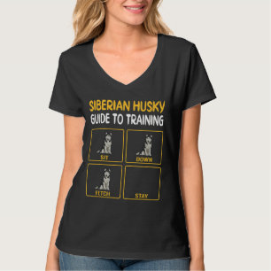 T-shirt Funny Siberian Husky Guide pour l'entraînement chi