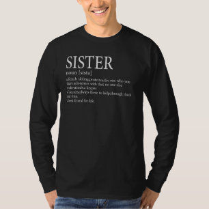 T-shirt Funny Sister Définition anniversaire de soeur et b