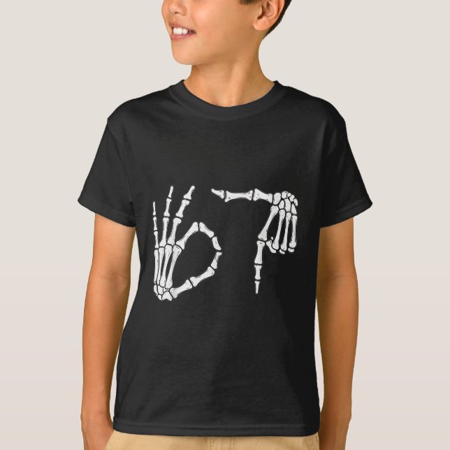 T-shirt Funny Six Sept 6 7 Mème 67 Squelette Hallowee (Devant)