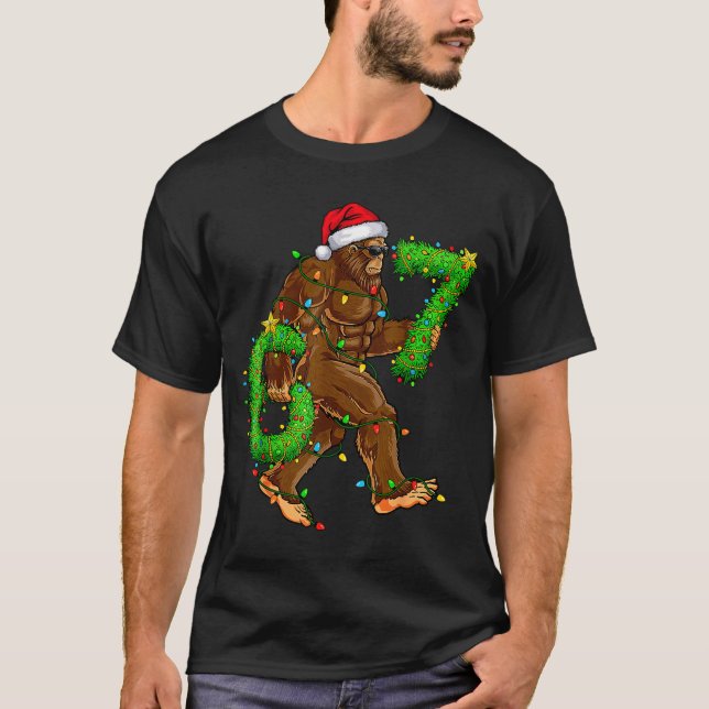 T-shirt Funny Six Seven 6 7 Meme Bigfoot Christmas Shirts  (Devant)