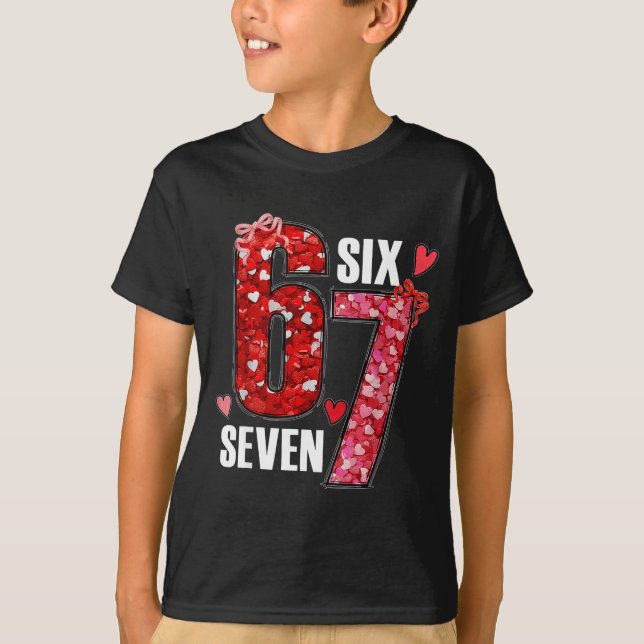 T-shirt Funny Six Seven 6 7 Meme For Men Women Kids Valent (Devant)