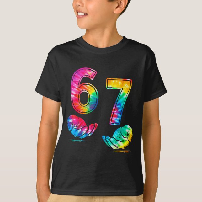 T-shirt Funny Six Seven 6 7 Meme Gen Alpha Slang 6 7 Hands (Devant)
