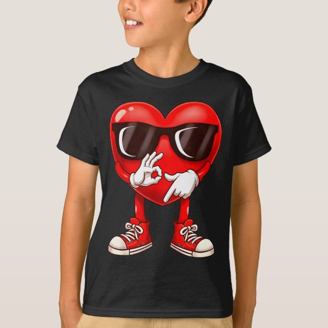 T-shirt Funny Six Seven 6 7 Meme Heart Valentines Day Men  (Devant)