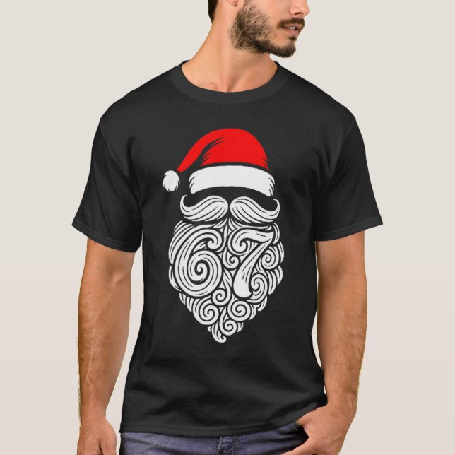 T-shirt Funny Six Seven 6 7 Meme Santa Christmas Shirt Men (Devant)