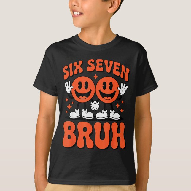 T-shirt Funny Six Seven 6 7 Meme Valentine Hearts Valentin (Devant)