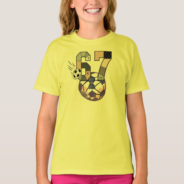 T-shirt Funny Six Seven Soccer (Devant)
