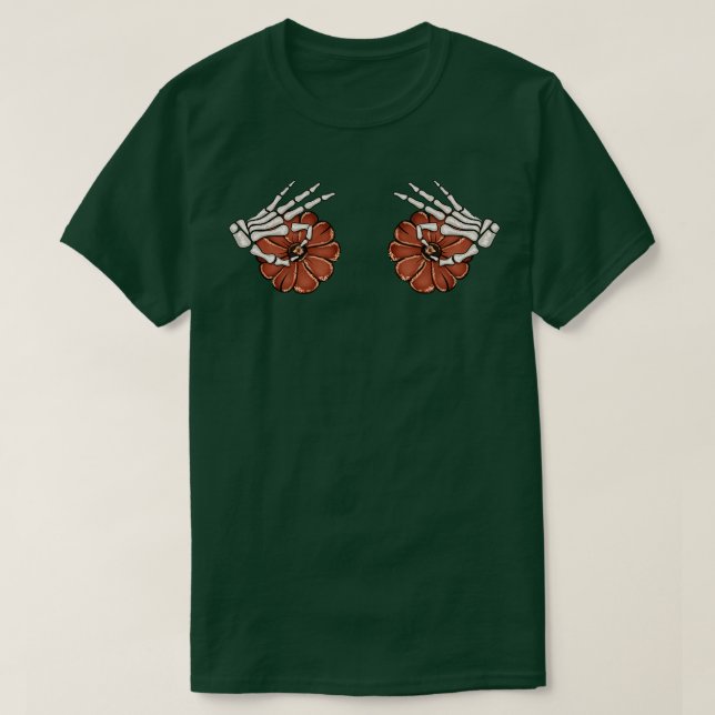 T-shirt Funny Skeleton Citrouille (Design devant)